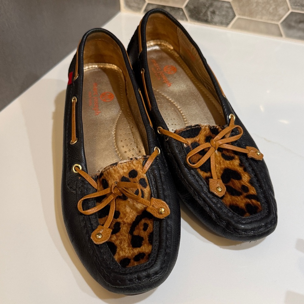 Marc Joseph Cheetah 🐆 & Black Leather Moccasins